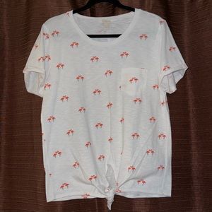 NWT J. Crew Flamingo Tee